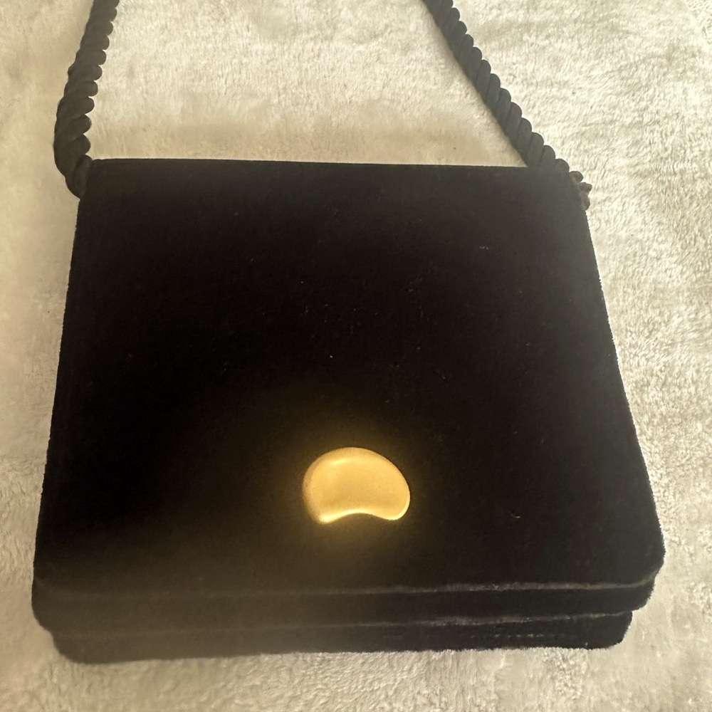 Talbots vintage black velvet clutch purse